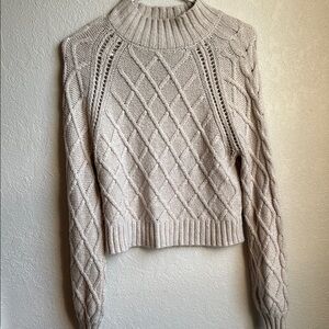 American Eagle. Cozy Beige Cable Knit Sweater